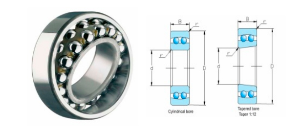 Dimensions of Self Aligning Ball Bearing